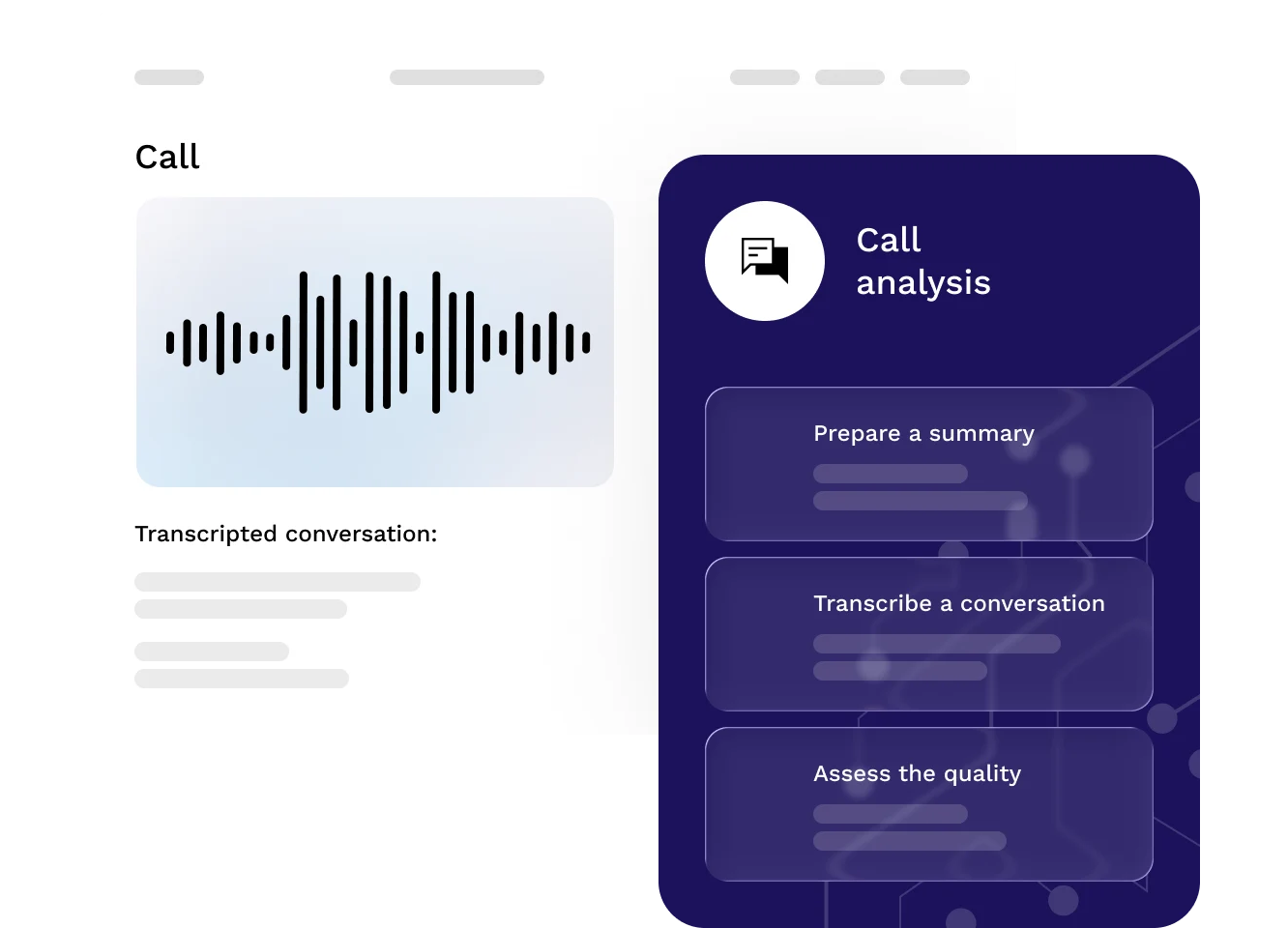 Call analysis and quality evaluation
